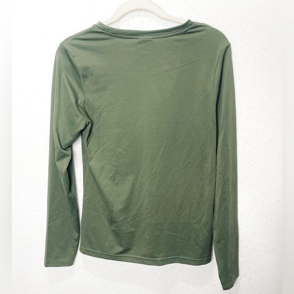 Gymshark Arrival Long Sleeve T-Shirt Slim Fit Dark Green Size Medium Workout Gym - Picture 2 of 3